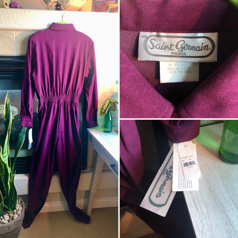 Vintage Saint Germain Plum One Piece Jumper